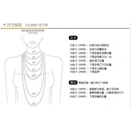 项链尺寸参考图片