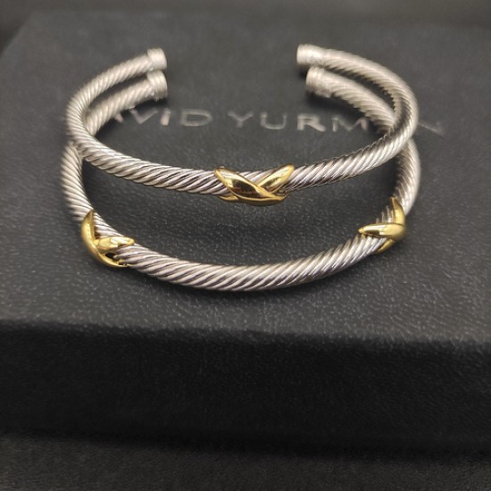 Hl65900David Yurman 4mmX手镯。单X和双X两个款式。建议适合佩戴的手围15-20cm  单X手镯