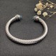 Hl76A20David Yurman 7mm旋转头蓝钻头手镯。建议适合佩戴的手围16-20cm