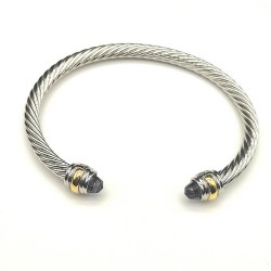 Hl76900David Yurman 5mm双钻头紫钻手镯 。建议适合佩戴的手围15-20cm