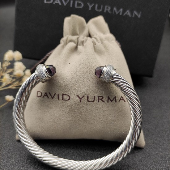 Hl76A20David Yurman 7mm满钻紫钻头手镯。建议适合佩戴的手围16-20cm