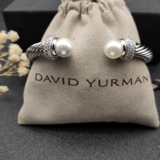 Hl76A20David Yurman 7mm满钻珍珠手镯。建议适合佩戴的手围16-20cm