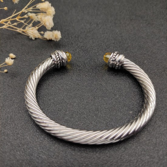 Hl76A20David Yurman 7mm旋转头黄钻头手镯。建议适合佩戴的手围16-20cm