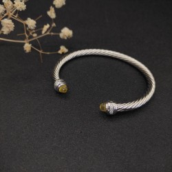 Hl76900David Yurman 5mm镶嵌石黄钻头手镯。建议适合佩戴的手围15-20cm