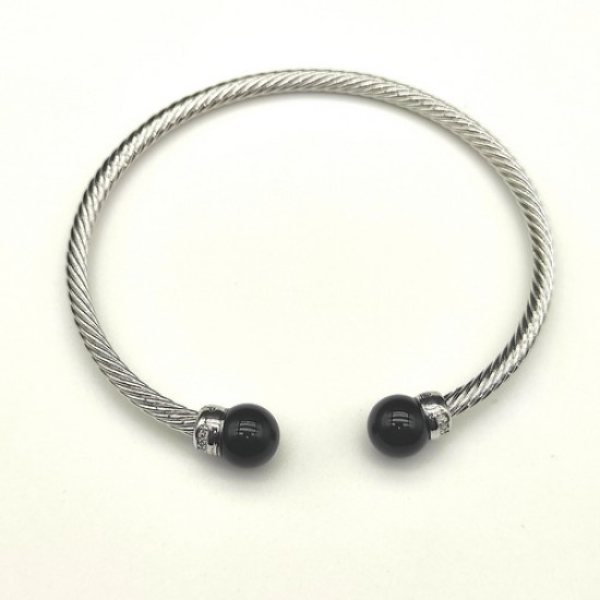 Hl86900 David Yurman  3mm银色珍珠手镯。建议适合佩戴的手围15-19cm