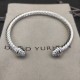 Hl86900David Yurman 5mm半满钻白钻手镯。建议适合佩戴的手围15-20cm