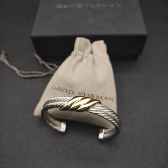 Hl75A20David Yurman 10mm三环纽线手镯。建议适合佩戴的手围15-20cm