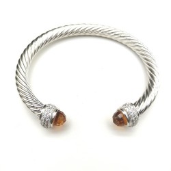 Hl87A20David Yurman 7mm满钻香槟钻头手镯。建议适合佩戴的手围16-20cm