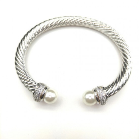 Hl76A20David Yurman 7mm满钻珍珠手镯。建议适合佩戴的手围16-20cm