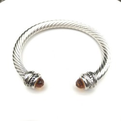 Hl76A20David Yurman 7mm旋转头香槟钻头手镯。建议适合佩戴的手围16-20cm