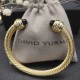 Hl76A20David Yurman 7mm金色镶嵌石黑钻头手镯。建议适合佩戴的手围16-20cm