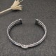 Hl76A20David Yurman  7MM三纽线交叉带钻X手镯。建议适合佩戴的手围15-20cm