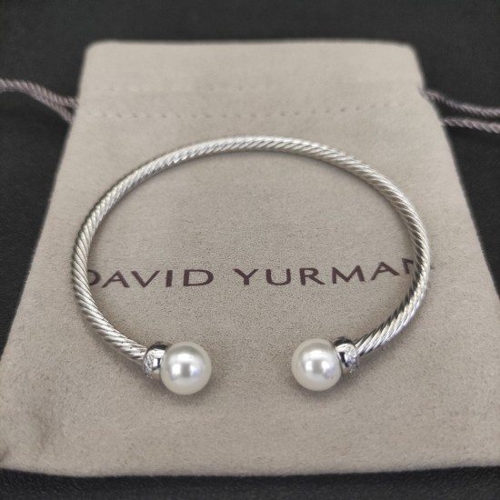 Hl86900 David Yurman  3mm银色珍珠手镯。建议适合佩戴的手围15-19cm