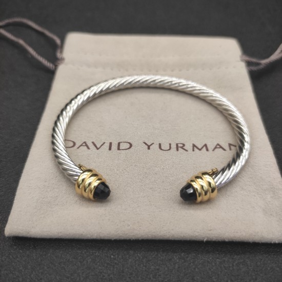 Hl76900David Yurman 5MM金头黑钻手镯.。建议适合佩戴的手围15-20cm