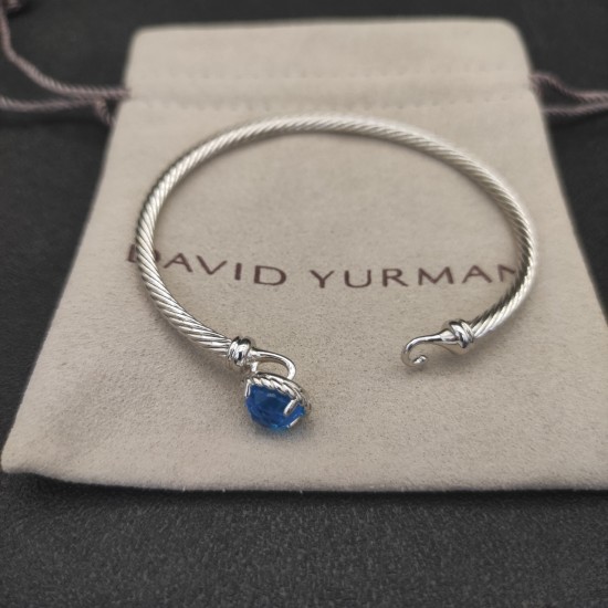 Hl76900David Yurman 3mm蓝钻主人手镯。有17cm和19cm两个尺寸。建议适合佩戴的手围15-18cm