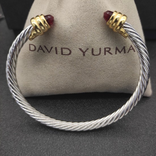 Hl76900David Yurman 5MM金头红钻手镯.。建议适合佩戴的手围15-20cm