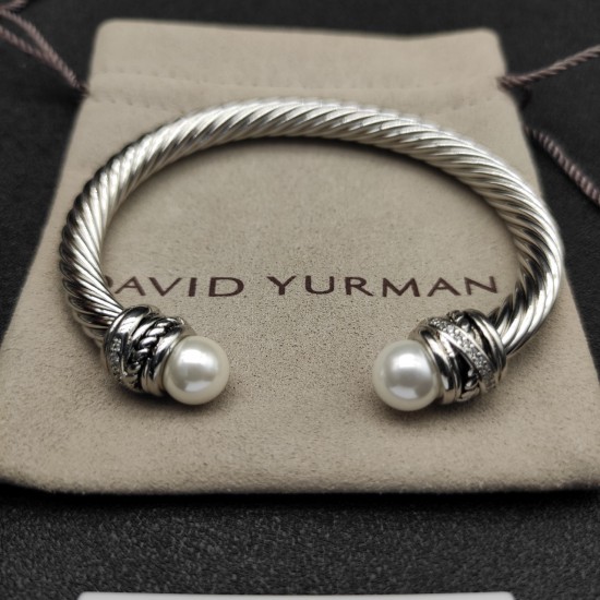 Hl76A20David Yurman 7mm旋转头珍珠手镯。建议适合佩戴的手围16-20cm