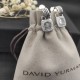 Hl75800David Yurman  主石7mm 四方钻纽线分件耳环、紫、红、蓝、黑、黄、香槟、绿、白玛瑙、白钻九种款式