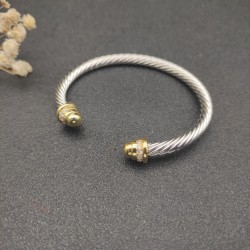 Hl76900David Yurman 5mm带钻圆头分色手镯。建议适合佩戴的手围15-20cm