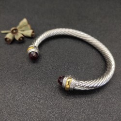 Hl76A20David Yurman 7mm分色双钻头红钻手镯。建议适合佩戴的手围16-20cm