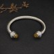 Hl76A20David Yurman 7mm镶嵌石黄钻头手镯。建议适合佩戴的手围16-20cm