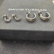 Hl76800David Yurman    11.4mm银色带钻半环耳环。编号 DYEH-071 15.6mm分色半环耳环 编号 DYEH-071