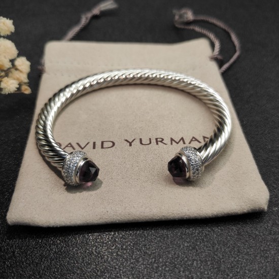 Hl76A20David Yurman 7mm满钻紫钻头手镯。建议适合佩戴的手围16-20cm