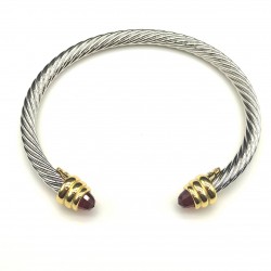 Hl76900David Yurman 5MM金头红钻手镯.。建议适合佩戴的手围15-20cm