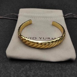 Hl8790011月上新 David Yurman 12.9mm金色波浪手镯。建议适合佩戴的手围15-20cm