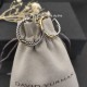 Hl86750David Yurman  纽线圆柱分色耳环。 内径约2cm