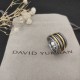 Hl75750David Yurman 纽线双圆柱分色戒指，紫钻，蓝钻，黑钻，绿钻，香槟钻 尺寸：美号，6-7-8-9，四个号