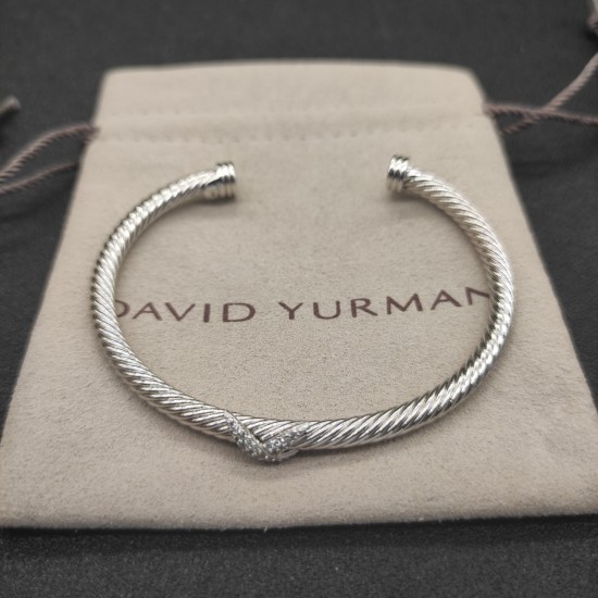 Hl75900David Yurman 4mm满钻X手镯。单X和双X两个款式。建议适合佩戴的手围15-20cm  单X手镯