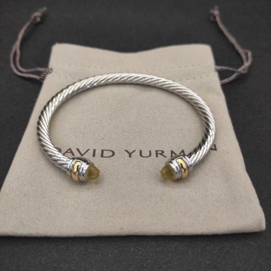 Hl65900David Yurman 5mm双钻头黄钻手镯 。建议适合佩戴的手围15-20cm