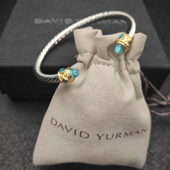 Hl76A00David Yurman  5MM金头菱角钻手镯。紫钻、蓝钻、香槟钻三个款式，建议适合佩戴的手围15-20cm