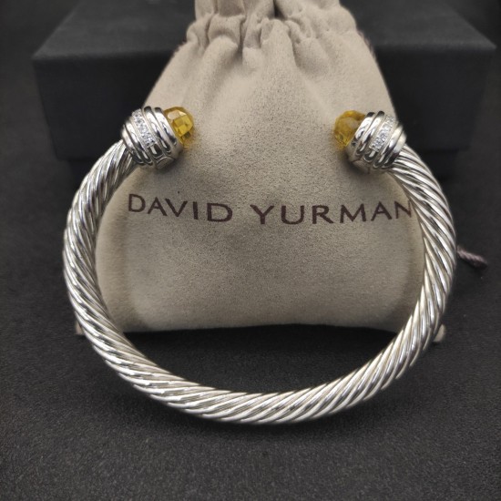 Hl76A20David Yurman 7mm镶嵌石黄钻头手镯。建议适合佩戴的手围16-20cm