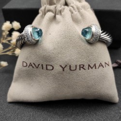 Hl87A20David Yurman 7mm满钻蓝钻头手镯。建议适合佩戴的手围16-20cm