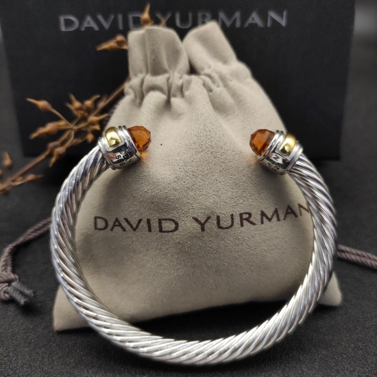 Hl76A20David Yurman 7mm分色双钻头香槟钻手镯。建议适合佩戴的手围16-20cm