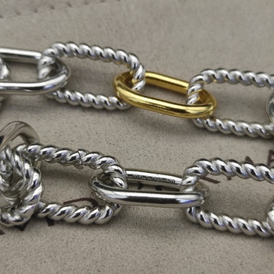 Hl76A40 David Yurman 麦迪逊链式分色手链 尺寸：21cm