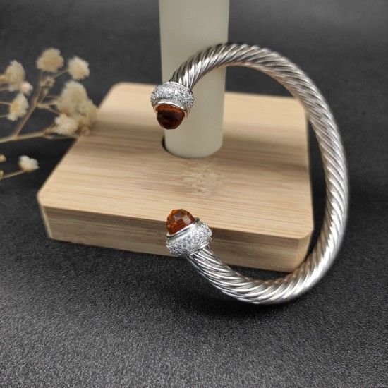 Hl87A20David Yurman 7mm满钻香槟钻头手镯。建议适合佩戴的手围16-20cm