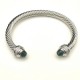 Hl76A20David Yurman 7mm镶嵌石深绿钻头手镯。建议适合佩戴的手围16-20cm