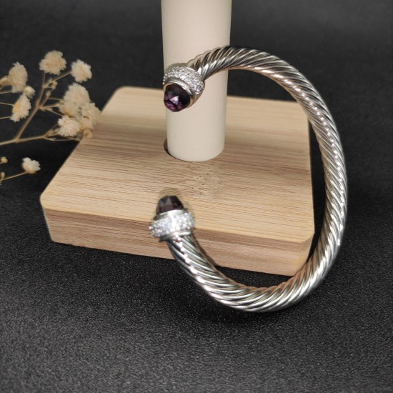 Hl76A20David Yurman 7mm满钻紫钻头手镯。建议适合佩戴的手围16-20cm