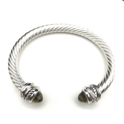 Hl76A20David Yurman 7mm旋转头褐色钻头手镯。建议适合佩戴的手围16-20cm