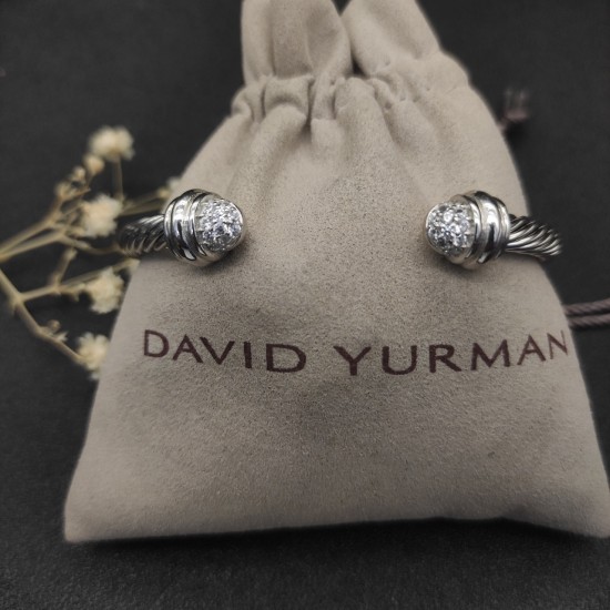 Hl86900David Yurman 5mm半满钻白钻手镯。建议适合佩戴的手围15-20cm