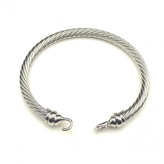 Hl76900David Yurman 5mm银色钩头手镯。建议适合佩戴的手围15-19cm