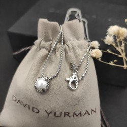 Hl76900David Yurman 8mm珍珠四爪项链。链条粗1.5mm，长度45+5cm延迟链