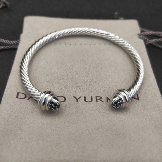 Hl76900David Yurman 5mm半满钻黑钻手镯。建议适合佩戴的手围15-20cm