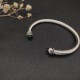 Hl75900David Yurman 5mm旋转镶嵌钻深绿钻手镯。建议适合佩戴的手围15-20cm