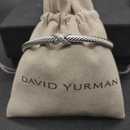 Hl86800David Yurman 4mm满钻单X手镯。建议适合佩戴的手围15-20cm