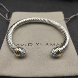 Hl890A20David Yurman 7mm半边钻分色手镯。建议适合佩戴的手围16-20cm