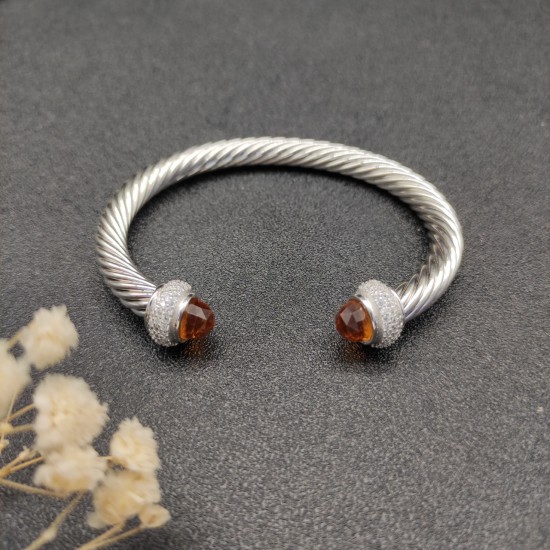 Hl87A20David Yurman 7mm满钻香槟钻头手镯。建议适合佩戴的手围16-20cm